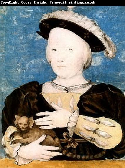 HOLBEIN, Hans the Younger Boy with marmoset